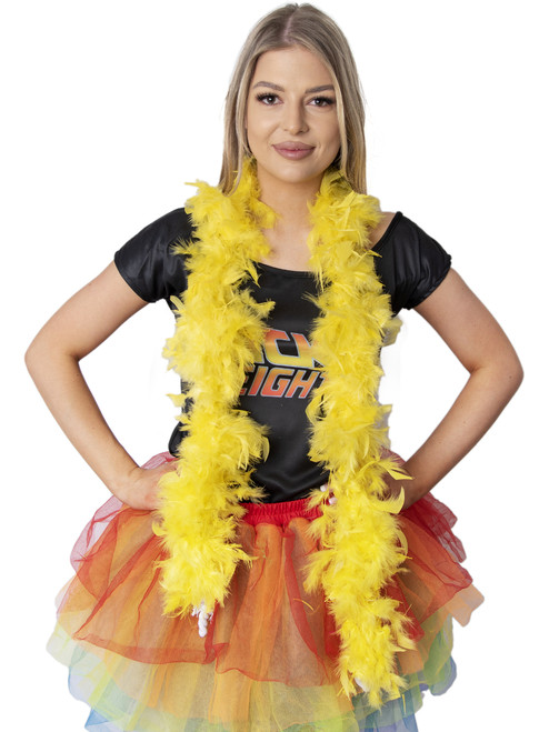 60g Yellow Feathered Boa Costume Accessory