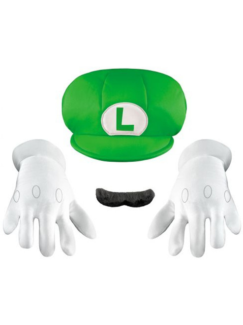 Child's Super Mario Brothers Luigi Costume Accessory Kit