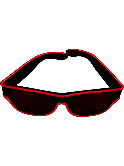 Rae Band EL Wire Light Up Glasses Red Costume Accessory