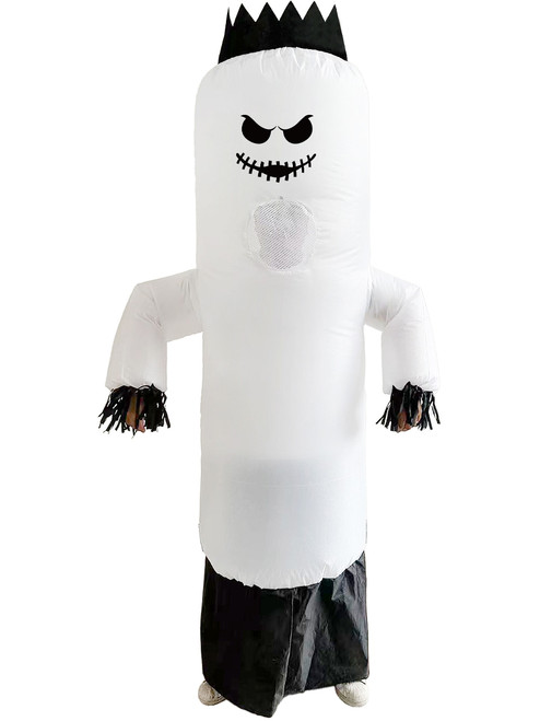 Adult's White Inflatable Create A Face Air Dancer Costume