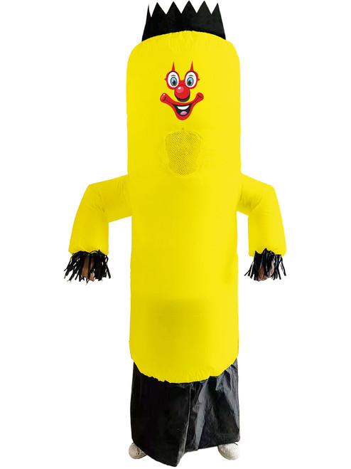 Adult's Yellow Inflatable Create A Face Air Dancer Costume