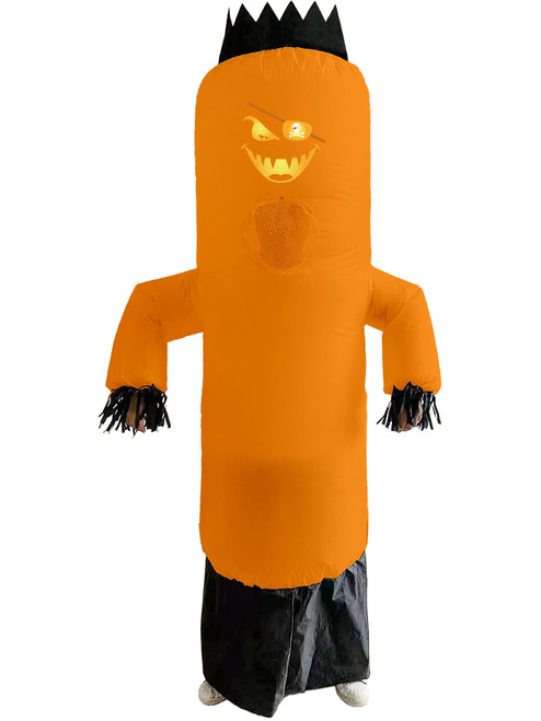 Adult's Orange Inflatable Create A Face Air Dancer Costume