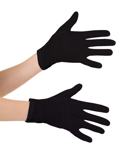 Adult's Short Black Gloves Costume Accessory