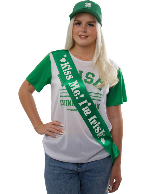 Saint Patrick's Day Kiss Me I'm Irish Sash Costume Accessory