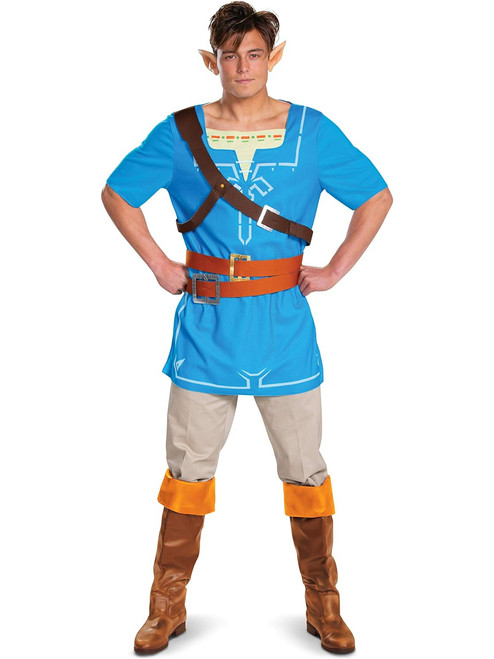 Mens Classic The Legend Of Zelda Breath Of The Wild Link Costume