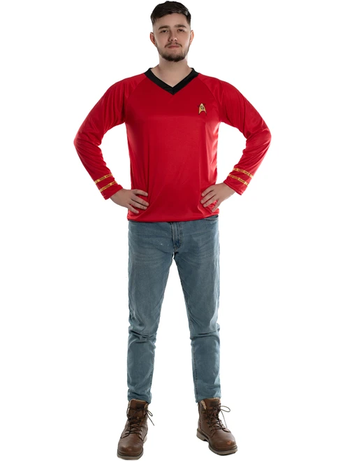 Red Space Explorer Crewmember Men's Costume Shirt