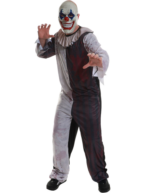 Horrifying Scary Grinning Clown Men's Costume