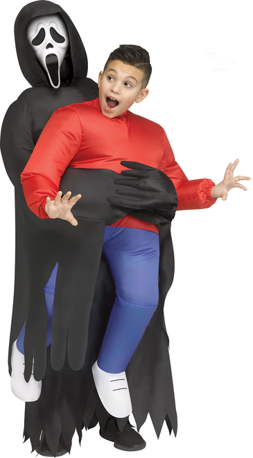Ghost Face Piggyback Inflatable Boys Costume