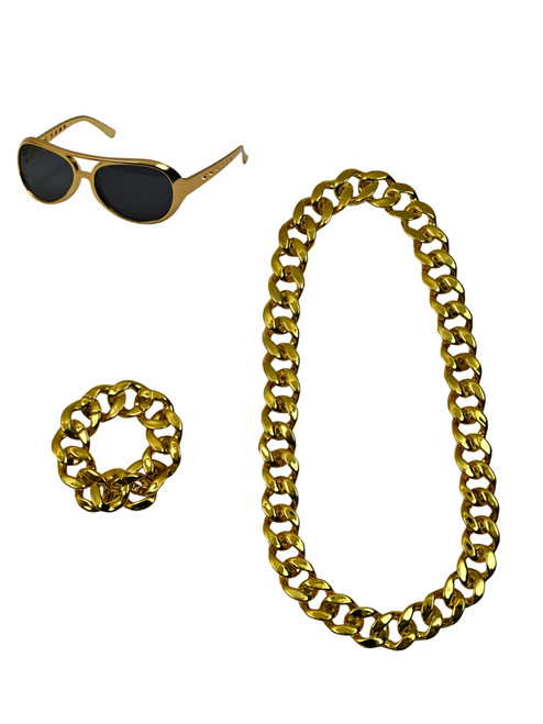 Adult's Hip Hop Gangster Rapper Costume Accessory Kit