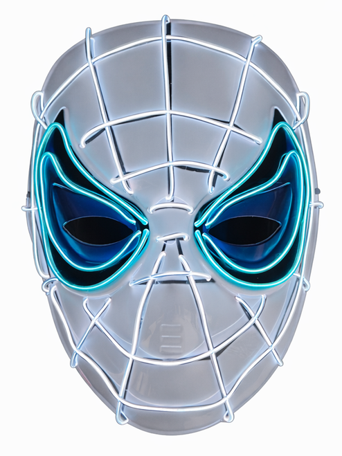 Party Wire Classic White Spider Hero Mask Costume Accessory