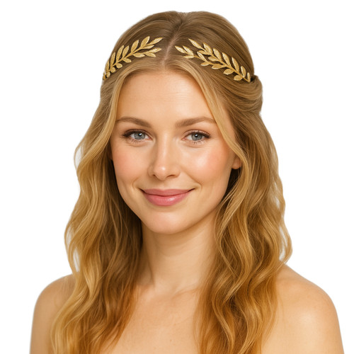 Double Branch Gold Laurel Roman Headband Costume Accessory