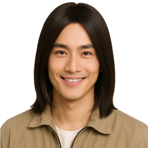 Studio Studs© Dark Brown Straight Anime Wig