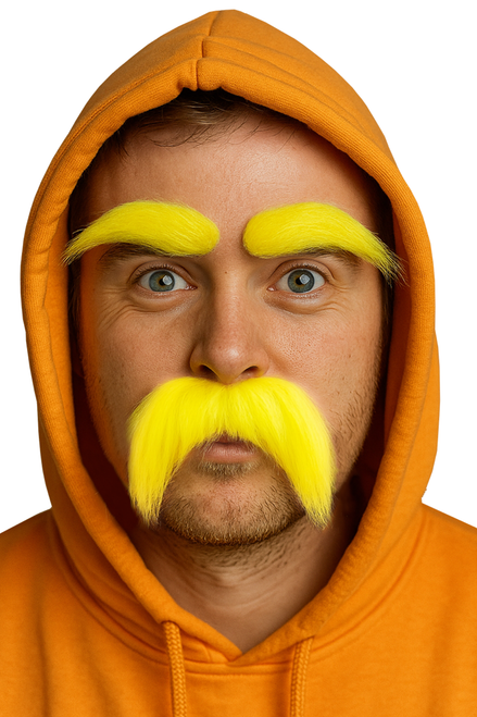 Adult's Forest Guardian Yellow Facial Hair Costumes Accessory Set