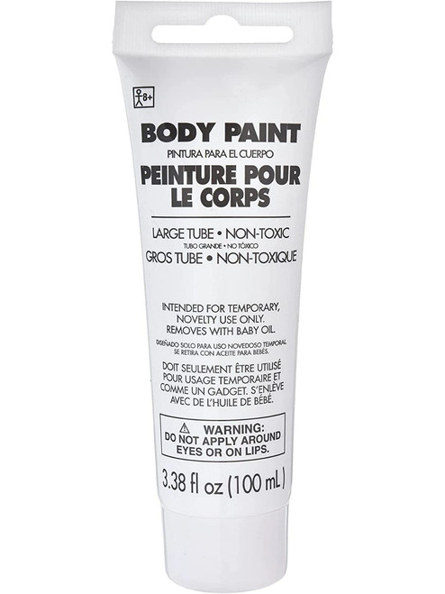 White Body Paint Rave Makeup 3.38 fl oz Costume Accessory