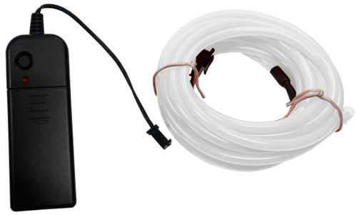 Party Wire White 5.0mm EL Wire With DC3V 3-Mode Inverter 5 Meter Length