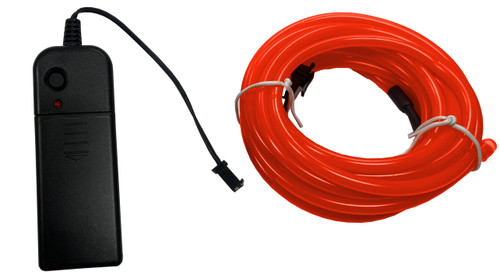 Party Wire Red 5.0mm EL Wire With DC3V 3-Mode Inverter 5 Meter Length