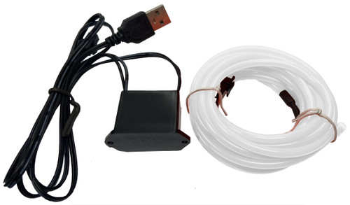 Party Wire White 3.2mm EL Wire With DC5V USB Inverter 3 Meter Length