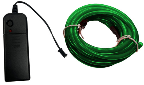 Party Wire Green 5.0mm EL Wire With DC3V 3-Mode Inverter 1 Meter Length