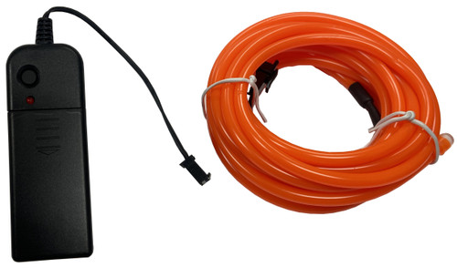 Party Wire Orange 5.0mm EL Wire With DC3V 3-Mode Inverter 3 Meter Length