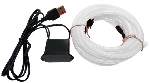 Party Wire White 5.0mm EL Wire With DC5V USB Inverter 5 Meter Length