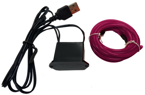 Party Wire Purple 2.3mm EL Wire With DC5V USB Inverter 3 Meter Length