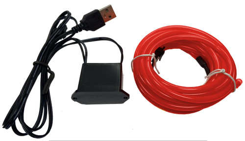 Party Wire Pink 3.2mm EL Wire With DC5V USB Inverter 1 Meter Length