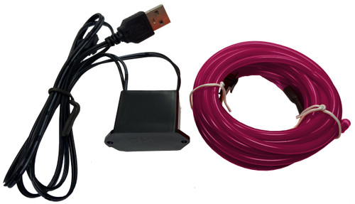 Party Wire Purple 3.2mm EL Wire With DC5V USB Inverter 2 Meter Length