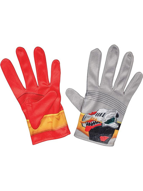 Boys Power Rangers Dino Fury Red Ranger Gloves Costume Accessory