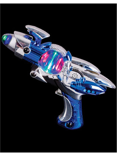 Super Spinning Blue Laser Space Gun With LED Light & Sound