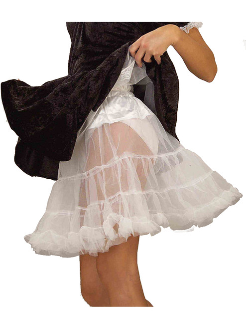 Sexy 19" White Costume Crinoline Petticoat 24-40" Waist