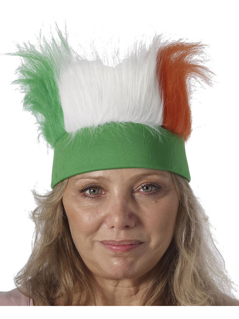 Adult's St. Patrick's Day Ireland Flag Fur Headband Costume Accessory