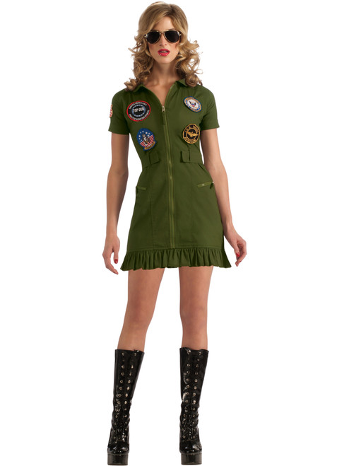 Women's Sexy US Navy Top Gun Fighter Pilot Costume