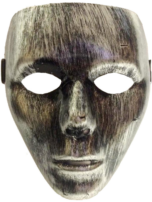 Adult's Silver Facemask Man Halloween Costume Face Mask Accessory
