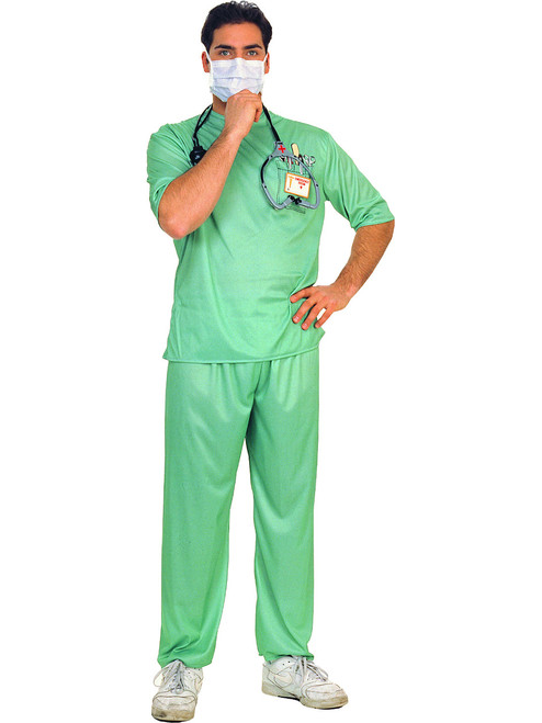 Men's Large Emergency Room Trauma Scrubs Surgeon Doctor Costume
