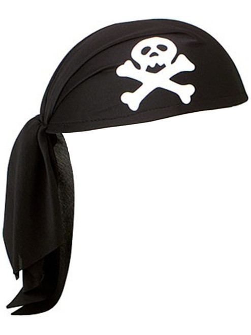 Black Unisex Mens Womens Pirate Skull Scarf Do Rag Hat Bandana Accessory