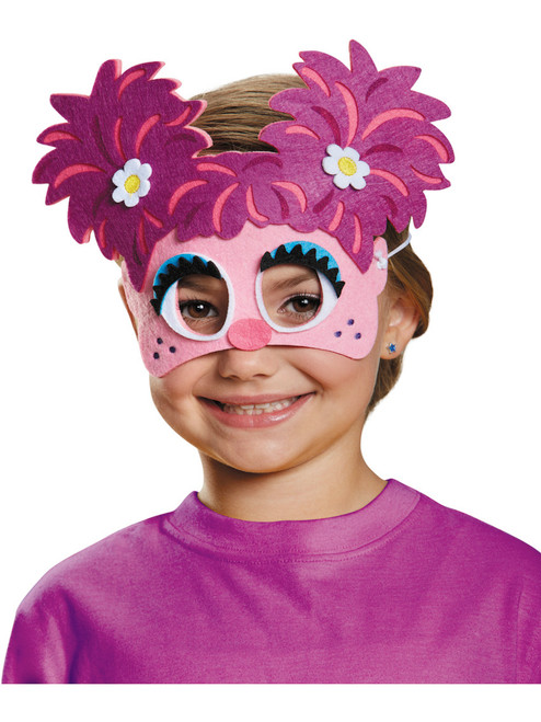 Childs Pink Abby Cadabby Sesame Street Half Mask Costume Accessory