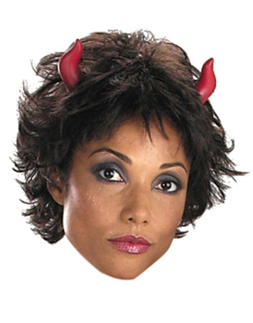 Adults Mens Womens Devil Demon Costume Accessory Short Red Horns Headband