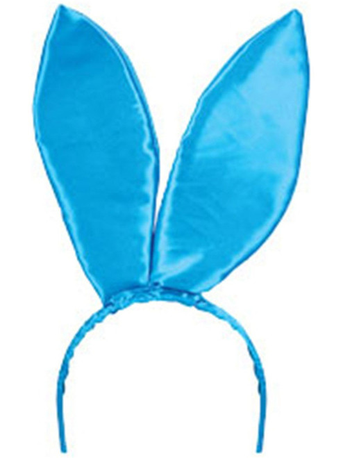 New 9.5" Blue Satin Easter Bunny Rabbit Costume Ears