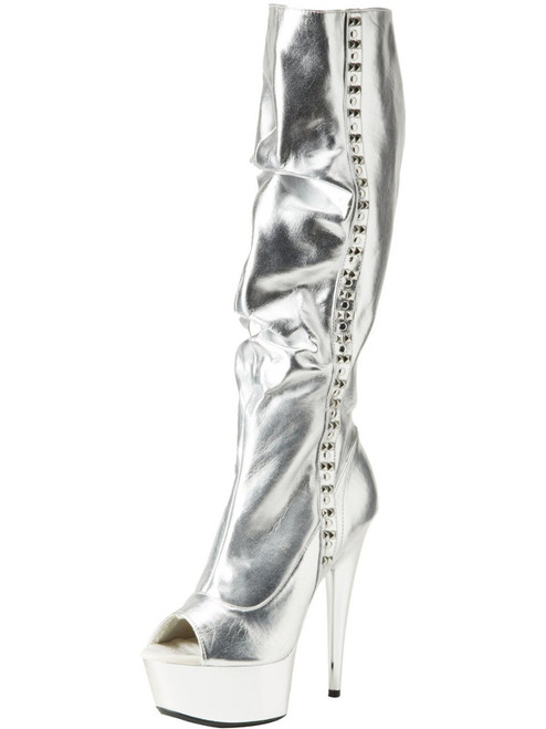 silver boots women