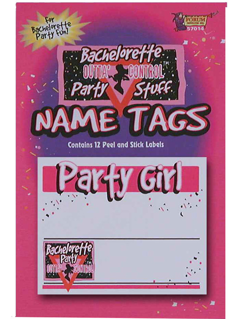 Adults Womens Bachelorette Party Name Tags Sticker Costume Accessory