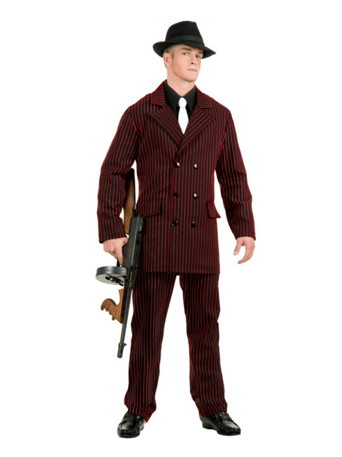 Adult Men's Roaring 20s 6 Button Gangster Costume Double Breasted Suit