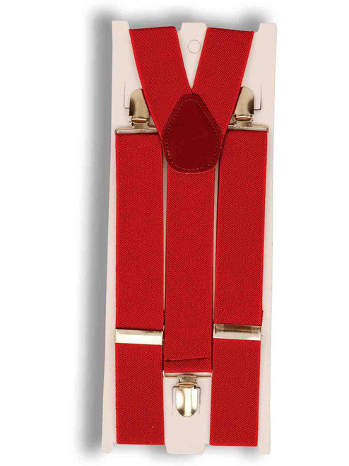 Red Gangster or Clown Traditional Costume Suspenders