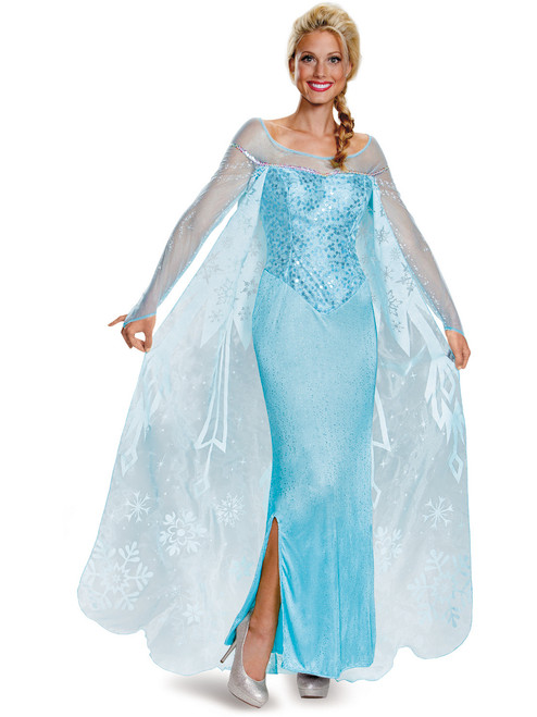 Prestige Frozen Elsa Disney Princess Blue Adult Costume Dress