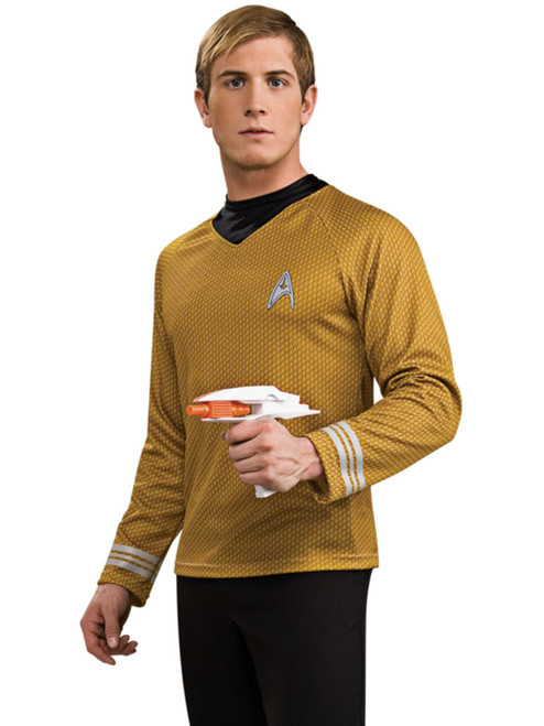 Star Trek Into Darkness Gold Captain Kirk Adult Deluxe Command Costume Shirt