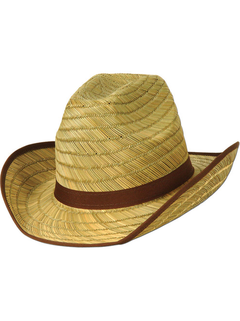 Adults Country Western Farm Hand Woven Wicker Cowboy Hat Costume Accessory