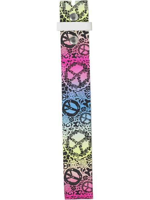 Adult Teen Women's Psychedelic Hippie Peace Sign Rainbow Belt