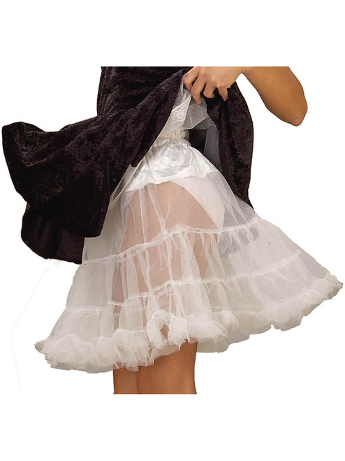 Sexy 19" White Dance Costume Crinoline Petticoat Under Skirt