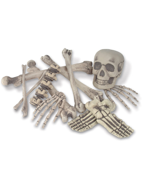 12 Count 6"-16" Bag 'O Bones Prop Skeleton Remains Halloween Decoration