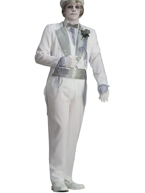 Mens Deluxe Ghostly Spirits Victorian Ghost Groom Costume Standard 42-44