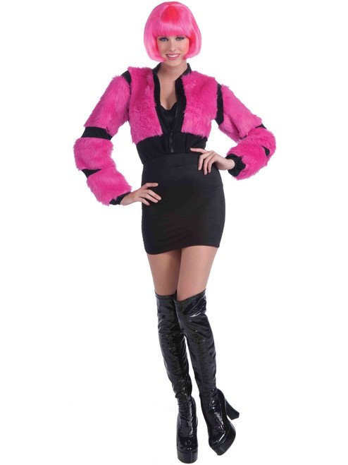 Womens 1-Size Annie May Hot Pink Cyber Punk Costume Jacket